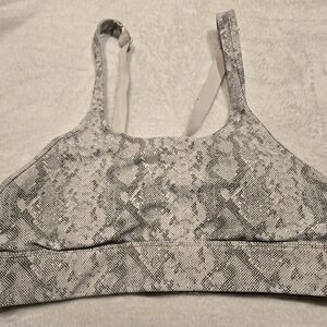 Curves N Combatboots Snakeskin Sports Bra Size Large